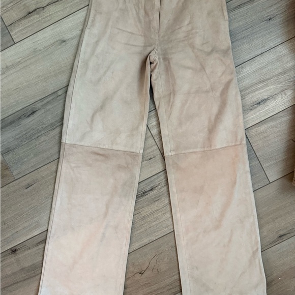 Retro Marni Made In Italy Suede Leather Color Block Pants Size 8 - Picture 3 of 10